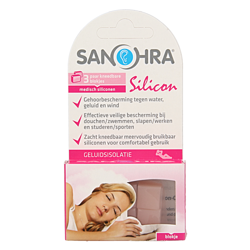 Sanohra Oordoppen silicon slaap universeel 3 Paar