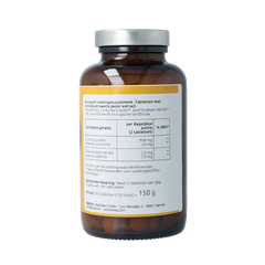 Hanoju Kurkumapoeder + piperine 500mg bio 300 Tabletten