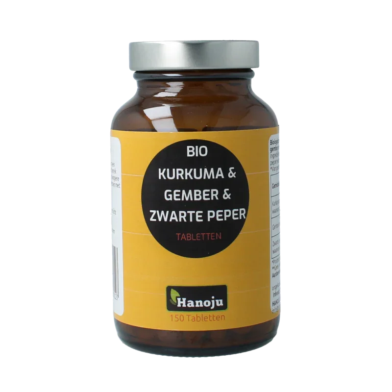 Hanoju Kurkuma + gember + piperine 500mg 150 Tabletten
