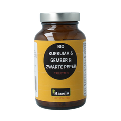 Hanoju Kurkuma + gember + piperine 500mg 150.00 Tabletten