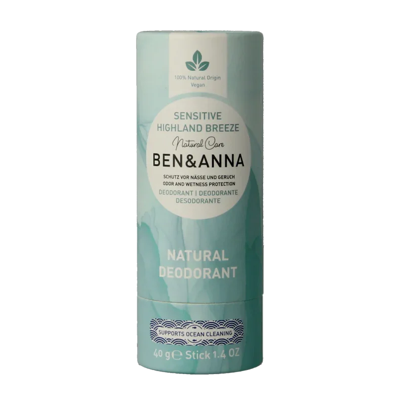 Ben & Anna Deodorant highland breeze sensitive papertube 40.00 Gram