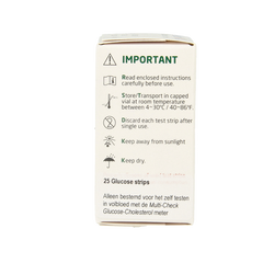 Testjezelf.nu Multicheck glucose strips 25 Stuks