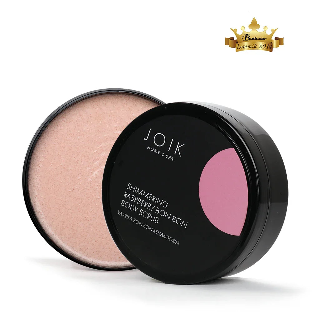 Joik Organics Bodyscrub shimmering raspberry bon bon 210 Gram