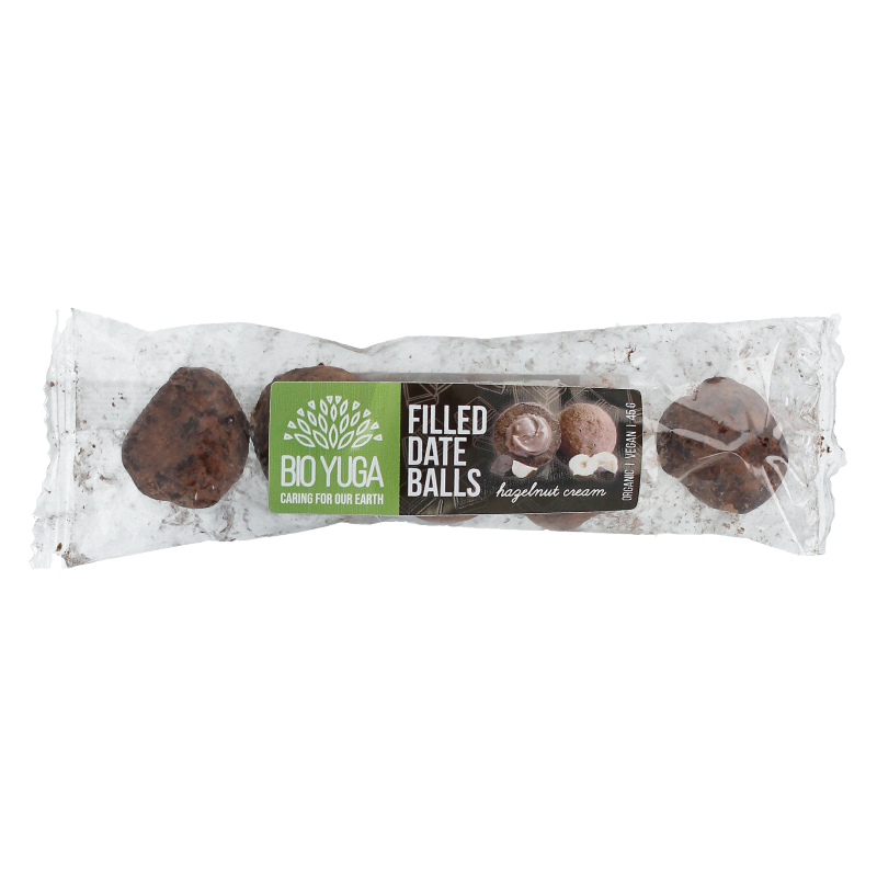 Bioyuga Date balls hazelnut & cacao cream bio 45 Gram
