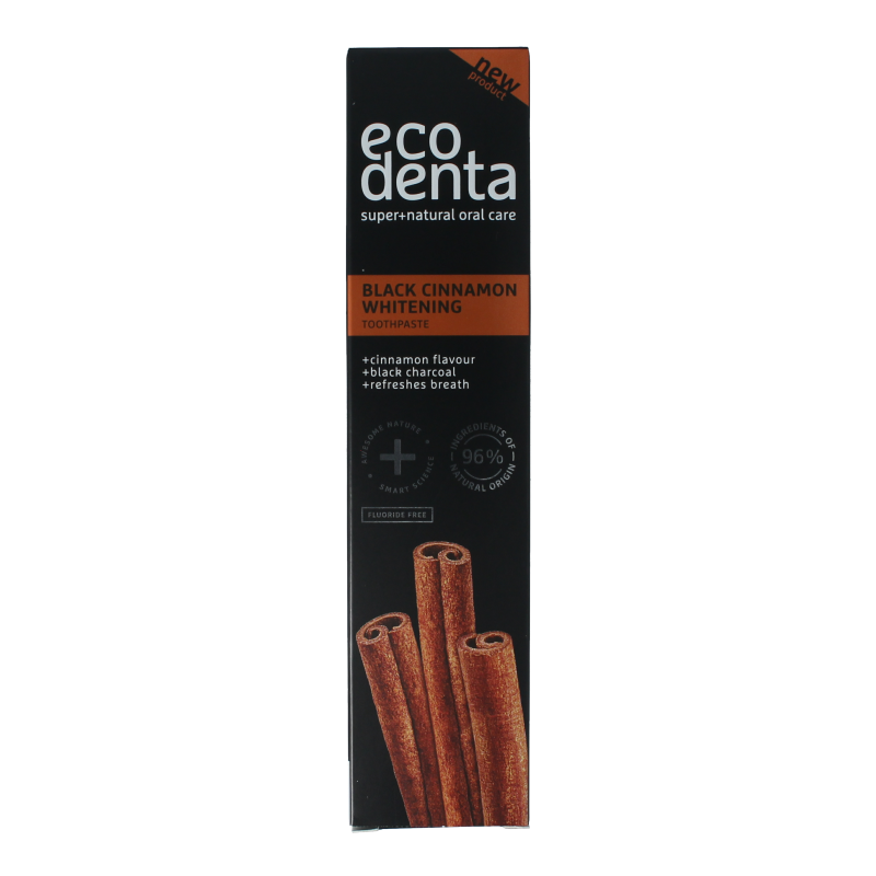 Ecodenta Tandpasta whitening kaneel black line 100 Milliliter