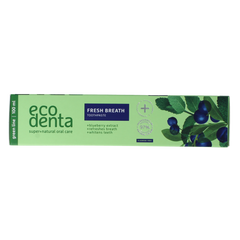 Ecodenta Tandpasta fresh breath Blue Berry green line 100.00 Milliliter