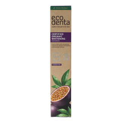 Ecodenta Tandpasta whitening passievrucht bio 75 Milliliter