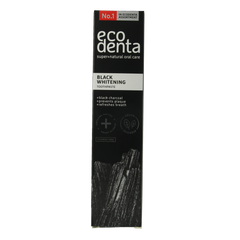 Ecodenta Tandpasta whitening houtskool extra black 100.00 Milliliter