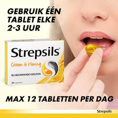 Strepsils Citroen & honing 24 Zuigtabletten