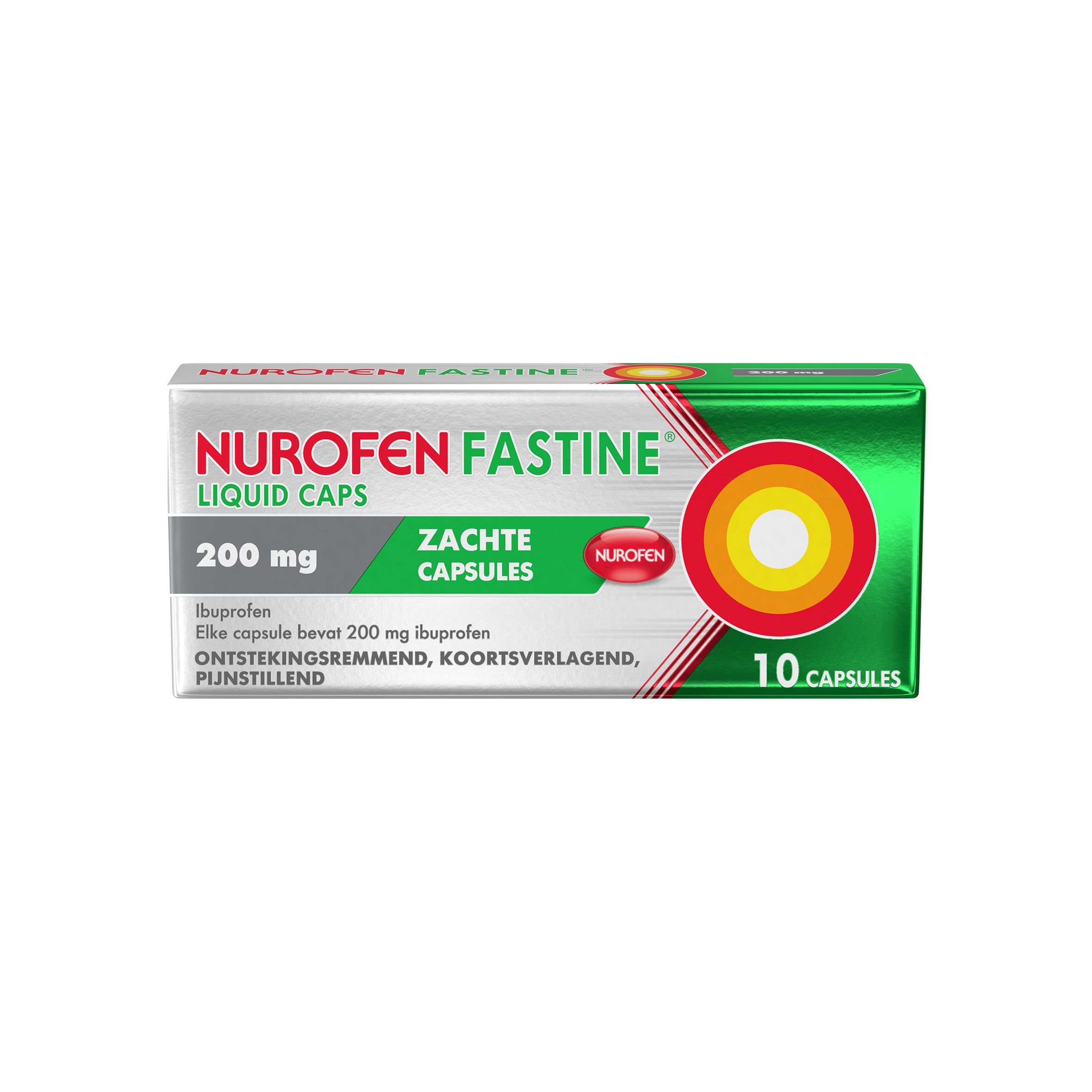 Nurofen Fastine liquid caps 200 mg 10 Capsules