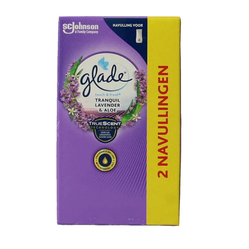 Glade Touch & fresh navul duo lavendel / aloe 2 Stuks
