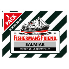 Fisherman's Friend Salmiak suikervrij 3-pack 25 Gram