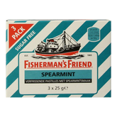 Fisherman's Friend Spearmint suikervrij 3-pack 25.00 Gram