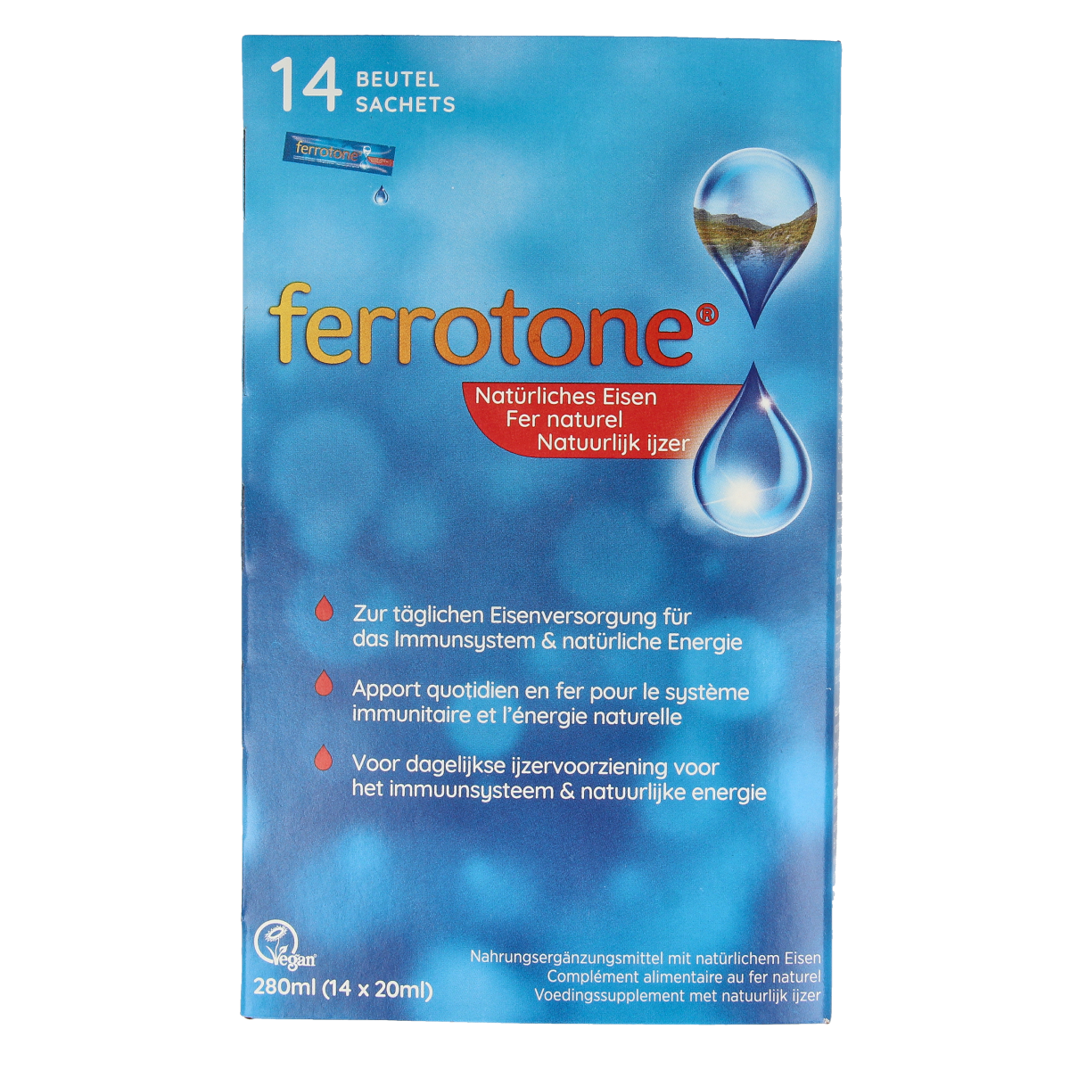 Ferrotone Natuurlijk ijzer 14 x 20ml 14.00 Stuks