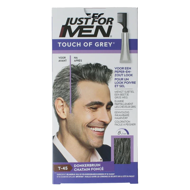 Just For Men Touch of grey T-45 donkerbruin 40 Gram