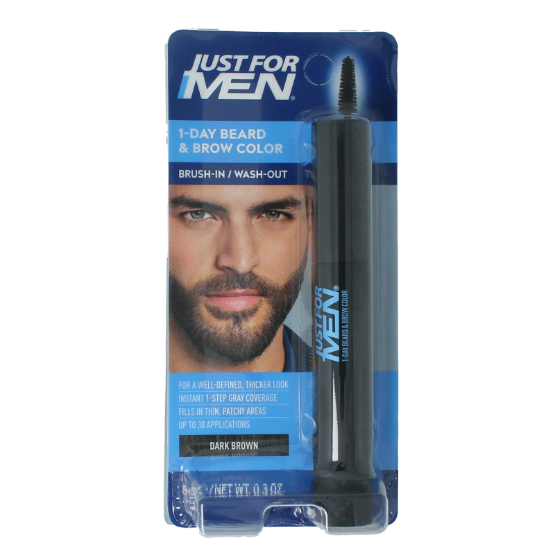 Just For Men Baard / wenkbrauw donker bruin 9 Milliliter