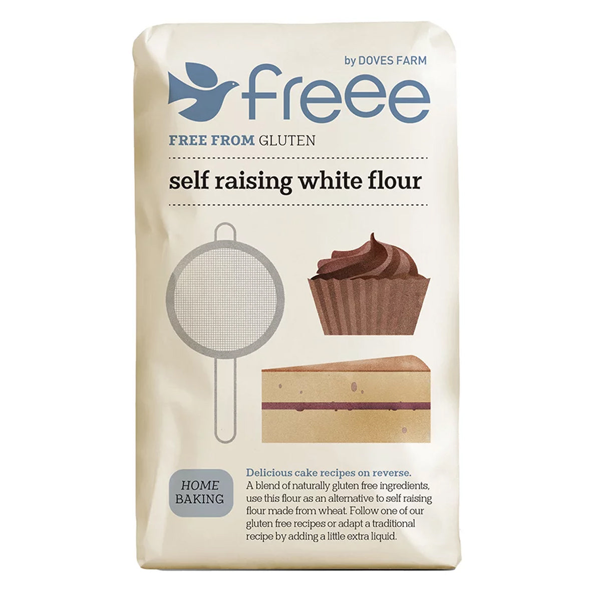 Doves Farm Zelfrijzend bakmeel glutenvrij 1000.00 Gram