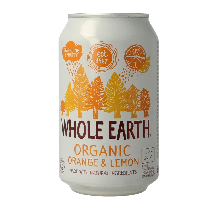 Whole Earth Sparkling orange & lemon bio 330 Milliliter