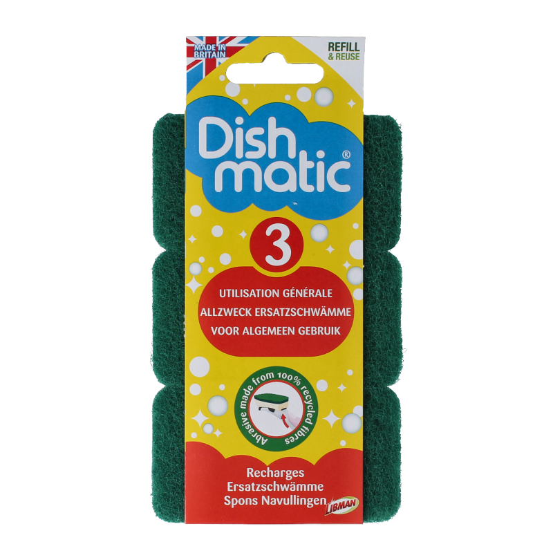 Dishmatic Navulspons grof 3 Stuks