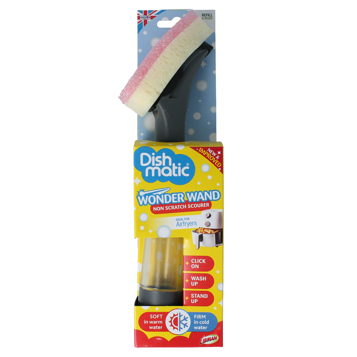 Dishmatic Wonder wand schoonmaakpons vulbaar 1.00 Stuks