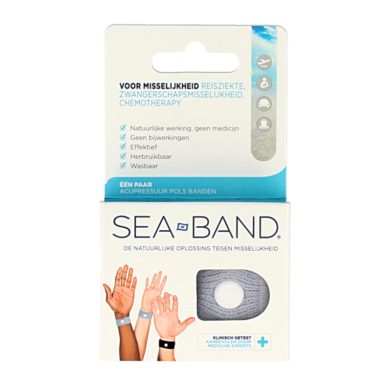 Sea Band Polsband volwassenen grijs 1 Paar