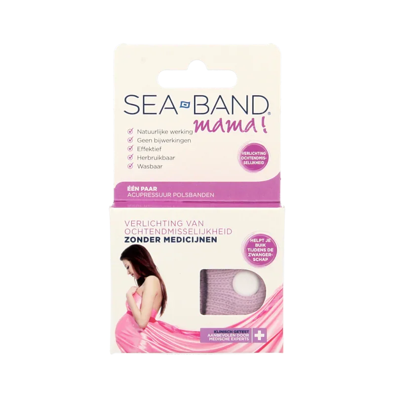 Sea Band Polsband zwangerschap roze 1 Paar
