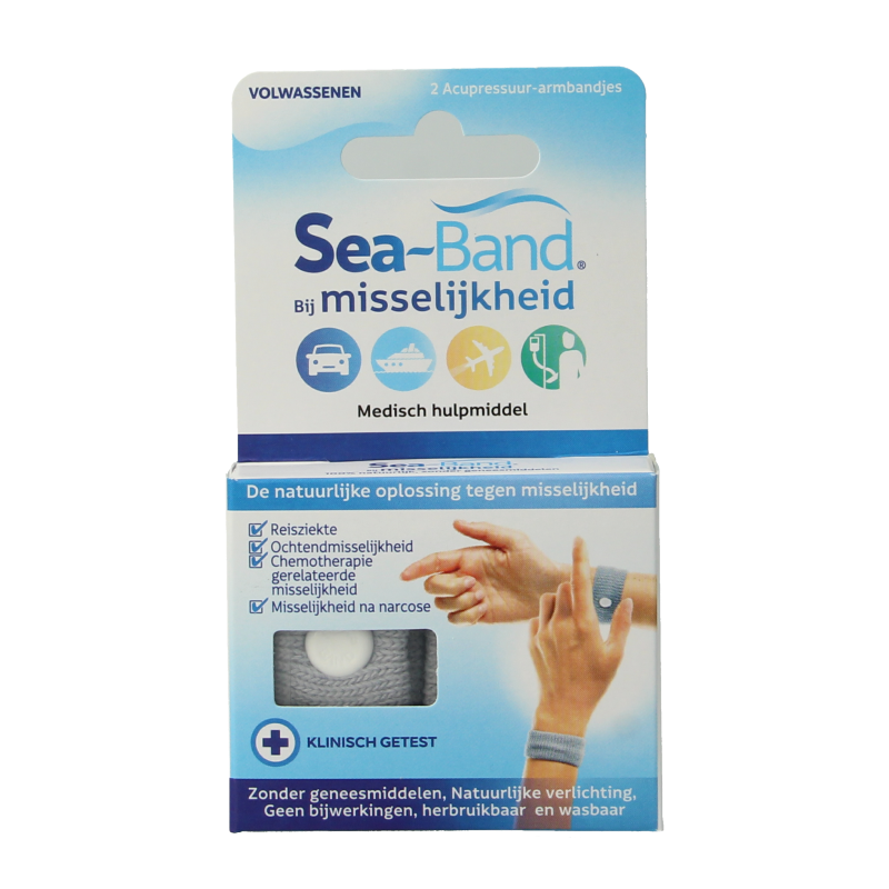Sea Band Polsband volwassenen grijs 1 Paar
