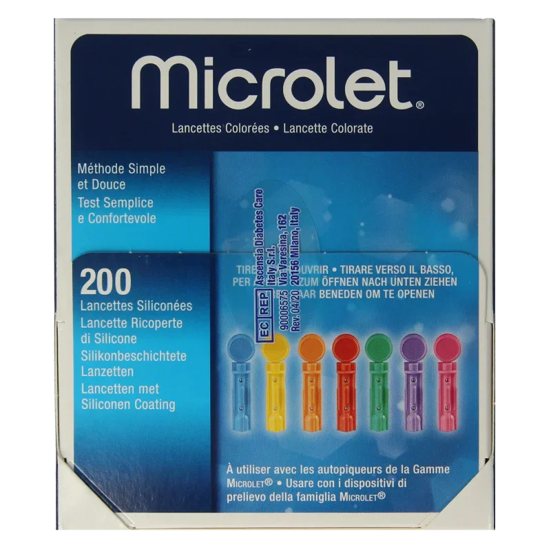 Bayer Microlet lancet gekleurd P6571 1 Stuks