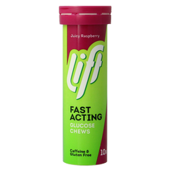 Lift Glucotabs framboos meeneembuisje 10.00 Tabletten