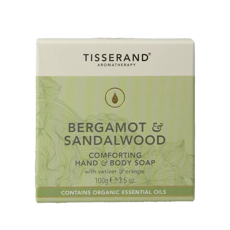 Tisserand Zeep bergamot & sandelhout 100 Gram