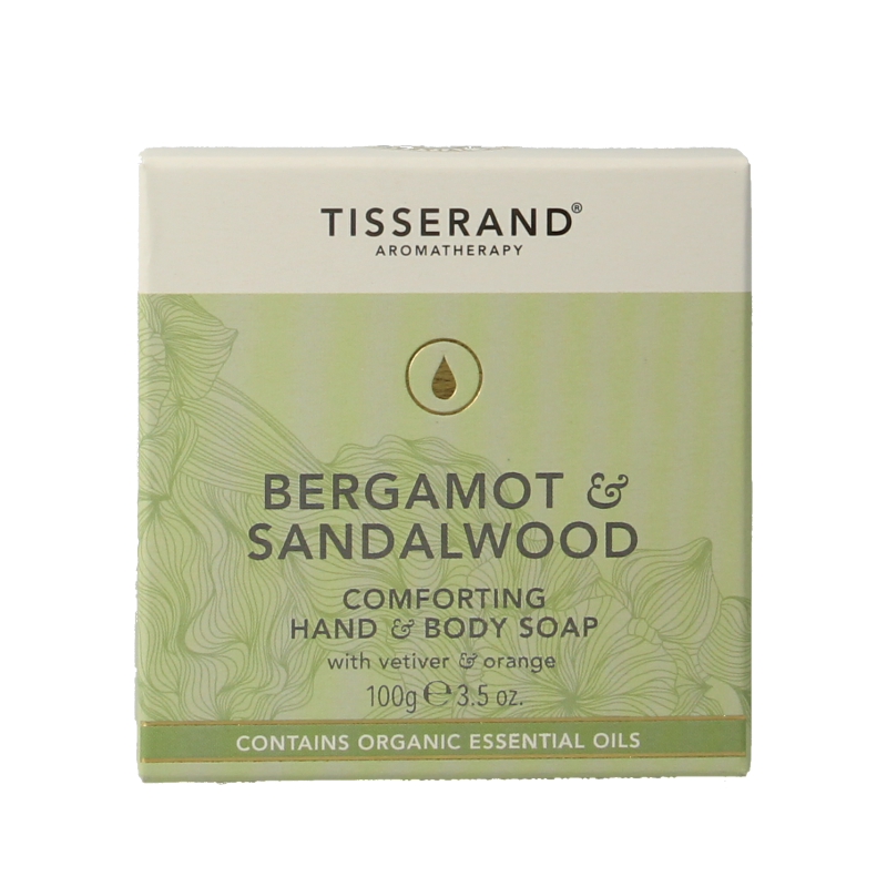 Tisserand Zeep bergamot & sandelhout 100 Gram