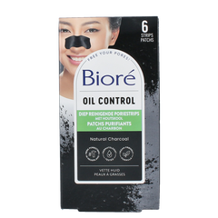 Biore Diep reinigende poriestrips houtskool 6 Stuks