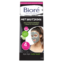 Biore Zelfverwarmend 1 minuut masker 4 Stuks