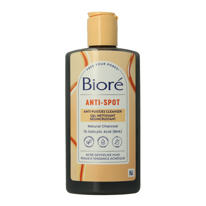 Biore Anti spot cleanser houtskool 200 Milliliter