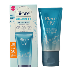 Biore Aqua moisturiser rich weightless SPF50 UV 50 Milliliter