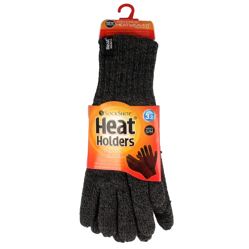 Heat Holders Flat knit gloves S/M charcoal 1 Paar