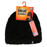 Heat Holders Ladies cable hat one size black 1 Paar