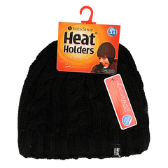 Heat Holders Ladies cable hat one size black 1 Paar