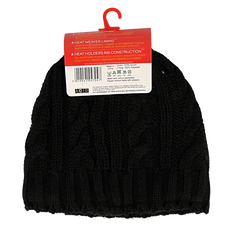 Heat Holders Ladies cable hat one size black 1 Paar