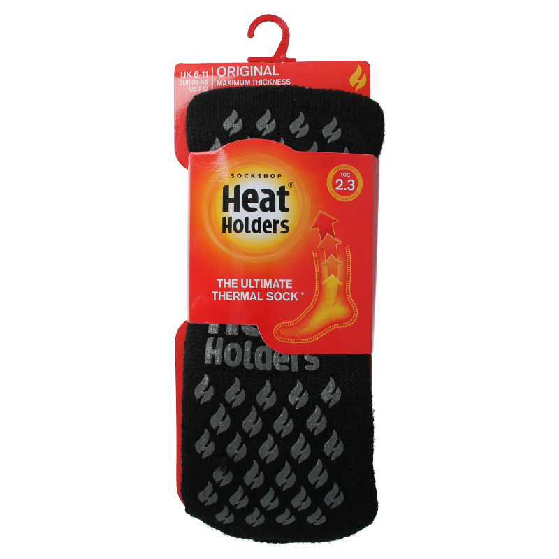 Heat Holders Mens socks anti slip 6-11 black/grey 1.00 Paar