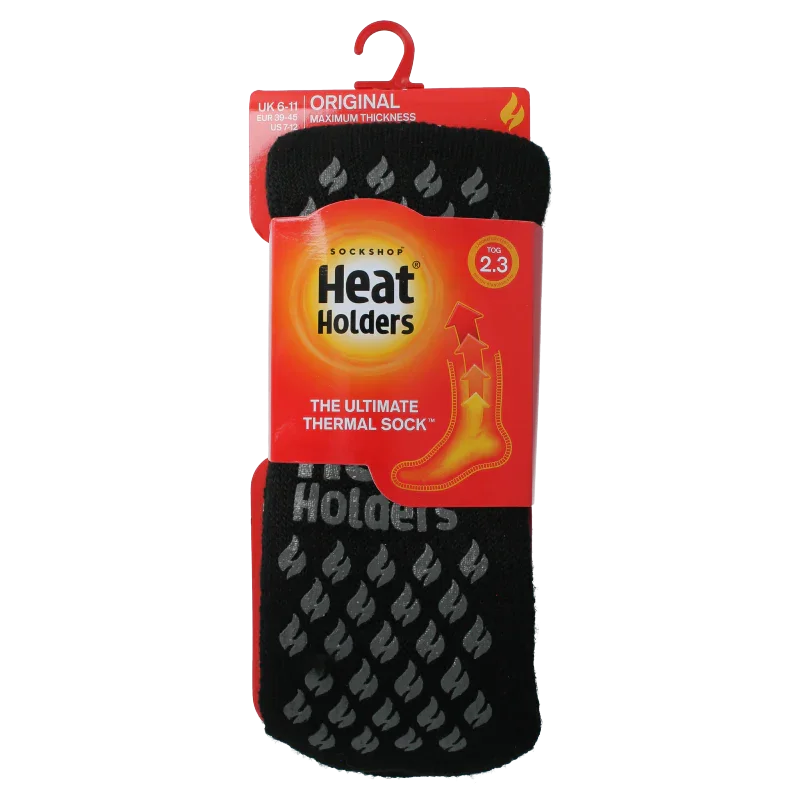 Heat Holders Mens socks anti slip 6-11 black/grey 1 Paar