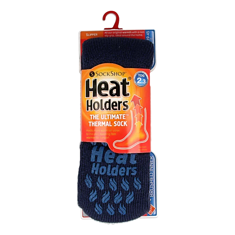 Heat Holders Mens slipper socks maat 6-11 deep blue 1 Paar