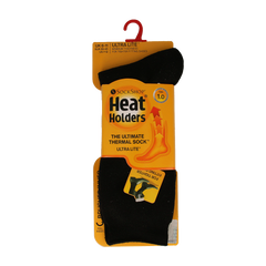 Heat Holders Mens sock ultra lite maat 6-11 black 1.00 Paar