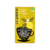 Clipper Lemon & ginger tea bio 20 Zakjes
