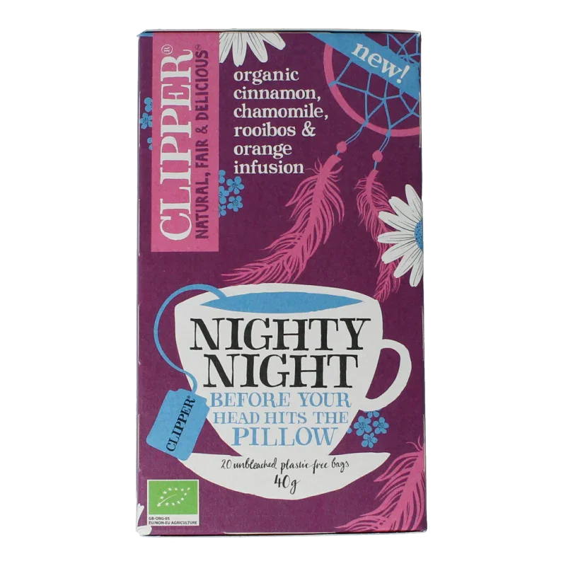 Clipper Kruidenthee nighty night bio 20 Zakjes