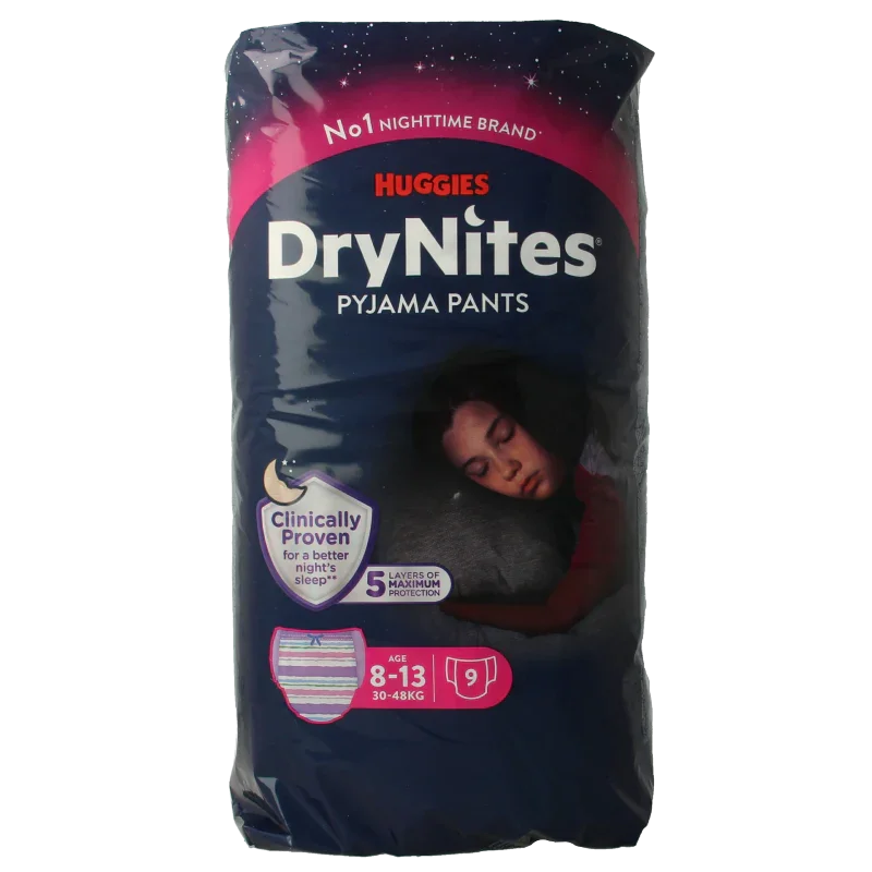 Huggies Drynites girl 8-13 jaar 9 Stuks