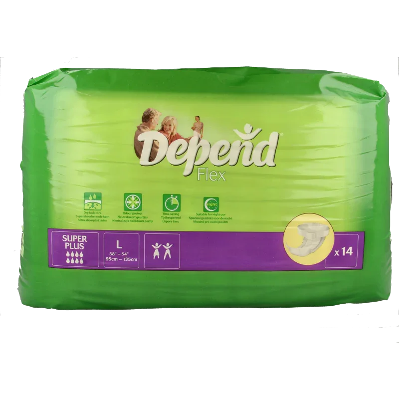 Depend Flex super+ maat L 14 Stuks
