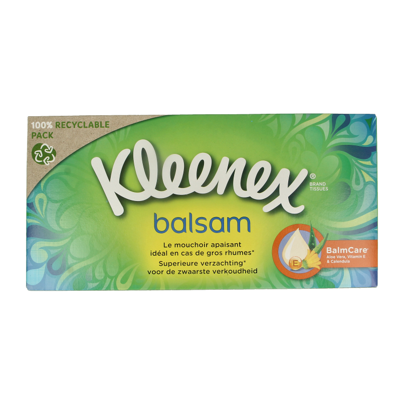 Kleenex Balsam tissue box 64.00 Stuks