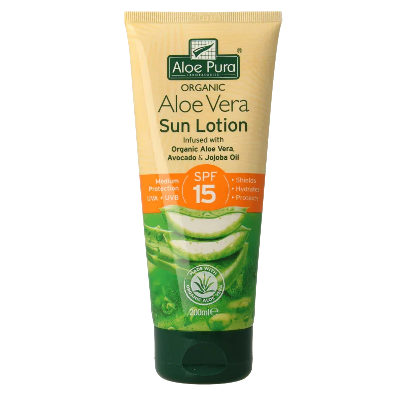 Optima Aloe pura sunprotect F15 aloe vera organic 200 Milliliter