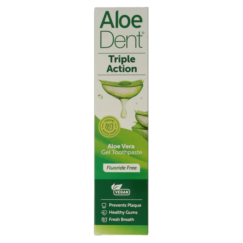 Optima Tandpasta aloe vera triple action fluor free 100 Milliliter
